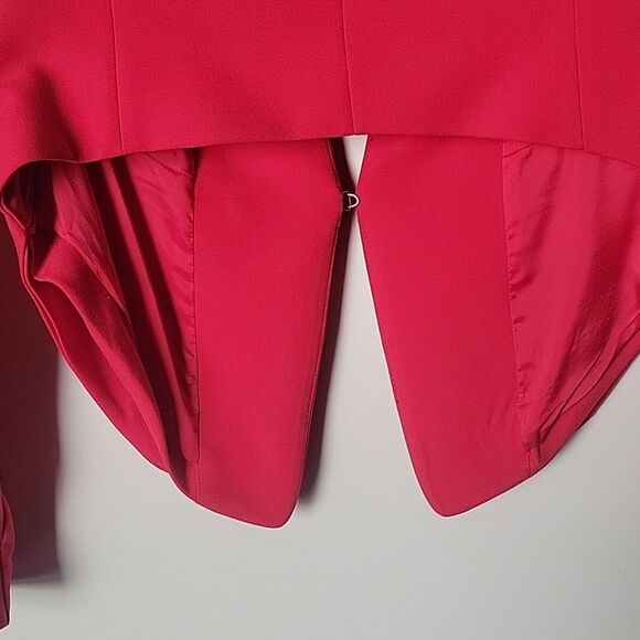 NEW BCBG Max Azria Alex Red Blazer XS Jacket Fitted Sexy Tapered Crop Feminine - Picture 7 of 13